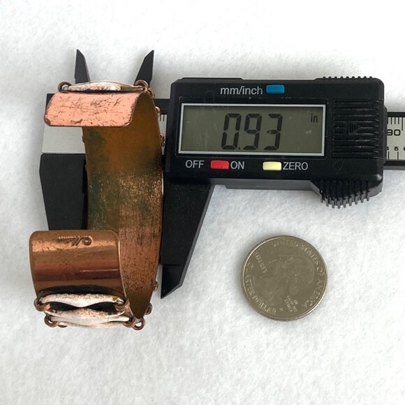 Vintage Matisse-Renoir Copper Anodized “Espana” Wide Cuff Bracelet 6.5" - Picture 14 of 16